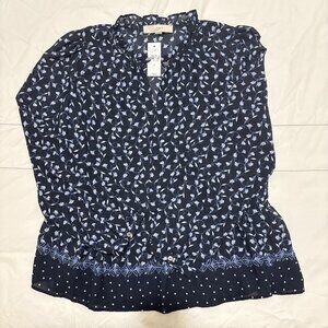 LOFT blouse - navy size M